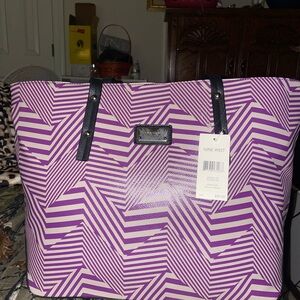 Nine West Purple and White Women's Tote Bag